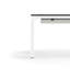 eFloat Quattro, 23 in. D x 58 in. W Sit-Stand Desk with Carbon Black Base, Carbon Black Painted Wood Top, and Black Salzburg Leather Cable Manager-389062321-389062334
