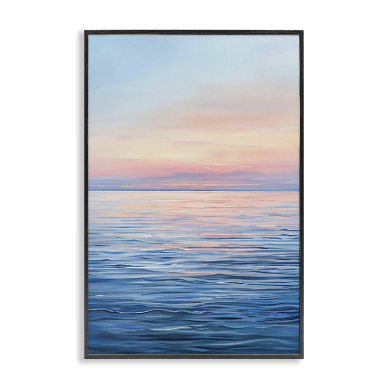 Estampe numérique du lever du soleil sur l'océan, design par LSR Design Studio, H 18 po x l 12 po