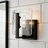 6.3Inch Armed Glass Wall Sconce
