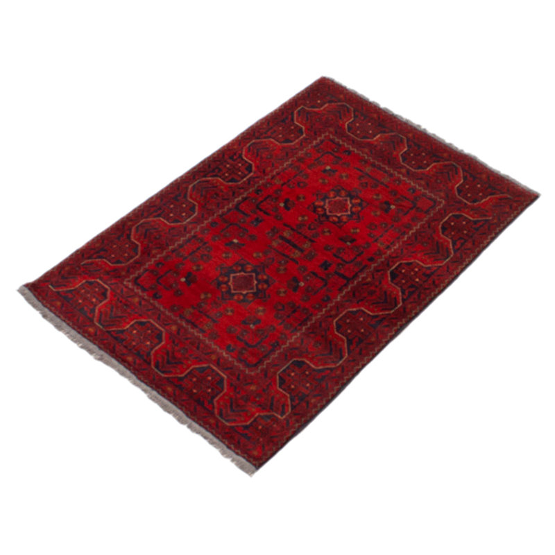 Tapis unique en laine noué à la main 3 pi 4 po x 4 pi 10 po nouvel âge Guntis