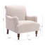 Fauteuil en polyester naturel avec 4 pieds