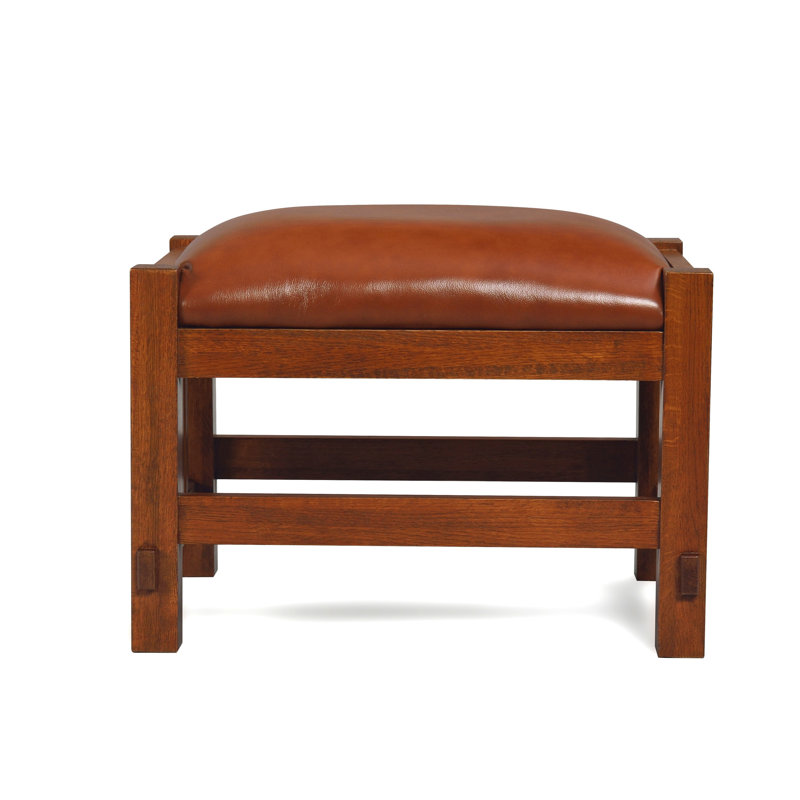 Tabouret d'appoint en bois massif Ibbison, Brun roux