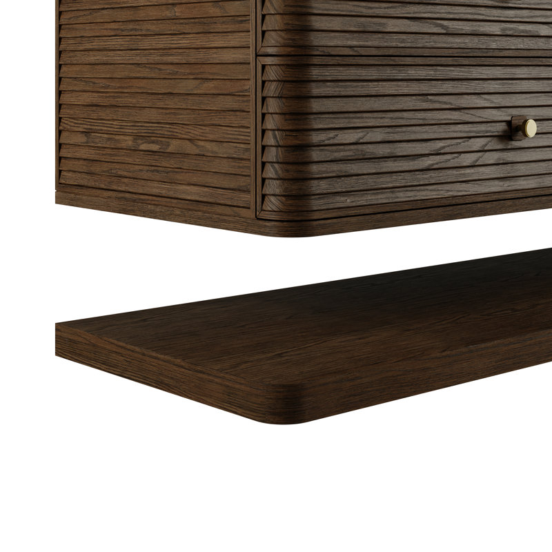 Allamari 72" W Double Vanity, 8" Widespread, Siberian Silestone, Sable Oak