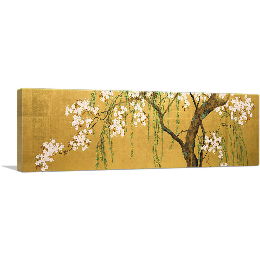 Cherry Tree by Sakai Hoitsu - Wrapped Canvas Panoramic Painting Print ARTCANVAS 