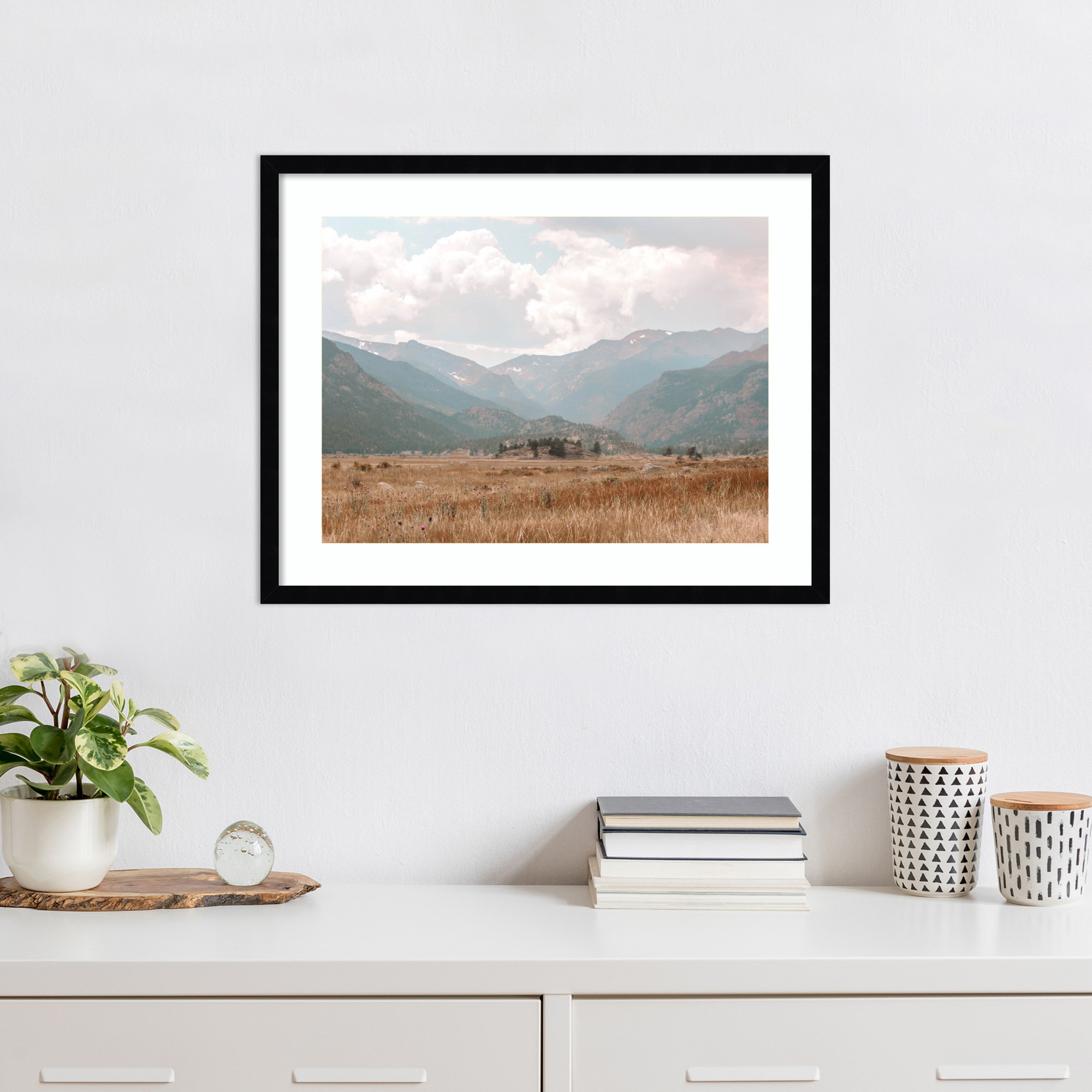 Wanderings by Alicia Abla, 20" H x 25" W x 1" D, Black
