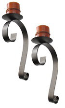 Metal Wall Candlestick, Textured Bronze, Small
