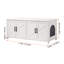 Meuble à litière blanc en bois pour chat - armoire cachée avec portes doubles-1023823580