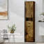 Armoire de rangement de salle de bain avec 2 portes de grange et 1 tiroir, unité de rangement étroite, armoire de plancher, armoire d'entrée-1779251700
