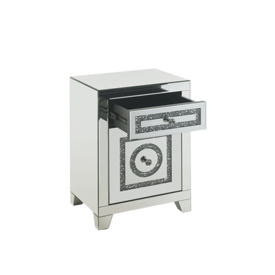Mirrored & Faux Dimaonds nightstand