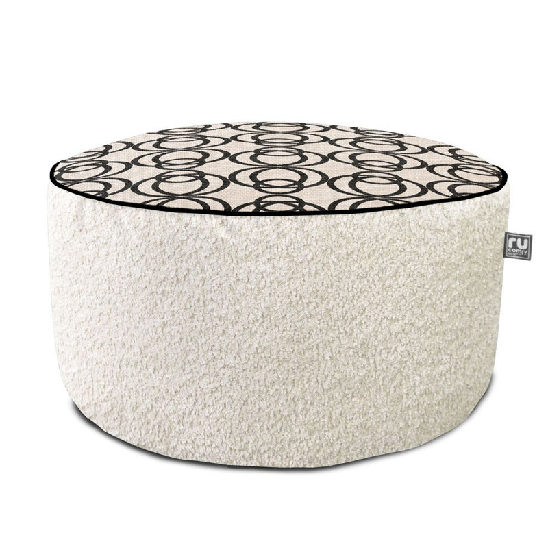 rucomfy Beanbags Snug Drum Bean Bag Pouffe - Large Round Ottoman for Living Room - Bedroom Footstool Home Decor Accessories - Machine Washable - 63 x 35cm