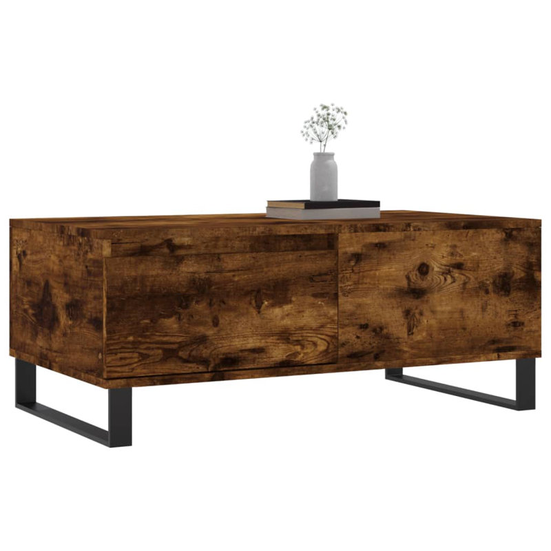 Azianna Sled Coffee Table with Storage, Smoked Oak