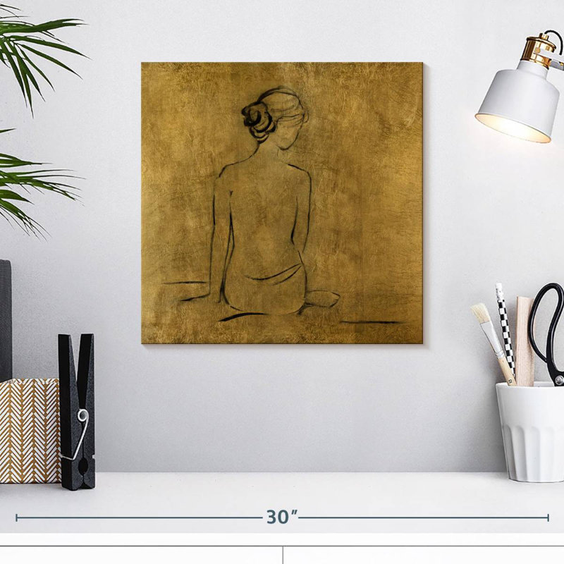 Leisha Golden Bather I, H 16 po x l 16 po