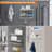 2 Piece Metal Floating Shelf with Hooks