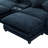 111" Sectional Sofa Chenille Upholstered Sofa with Two Removable Ottoman, Two USB Ports, Two Cup Holders and Large Storage Box for Living Room-1069731580