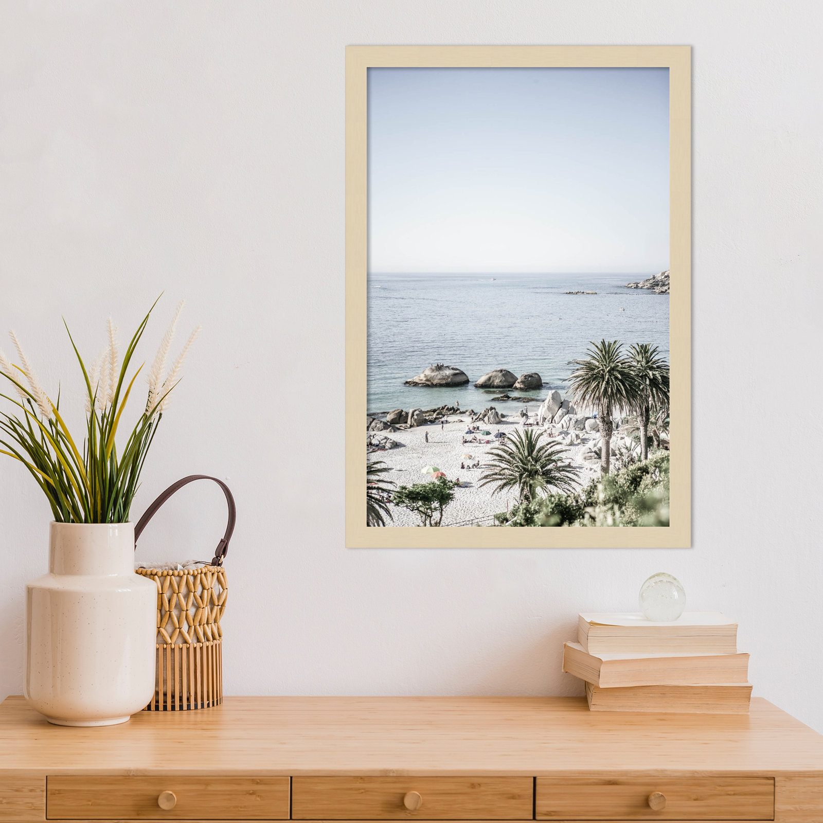 Pindall "Clifton Beach" Print, Brown, 21" H x 15" W
