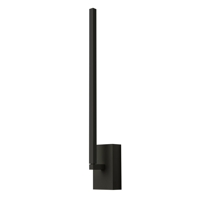 Applique articulée à 1 lumière à intensité variable Pandora, Noir, H 21 po x l 4,625 po x P 3,875 po