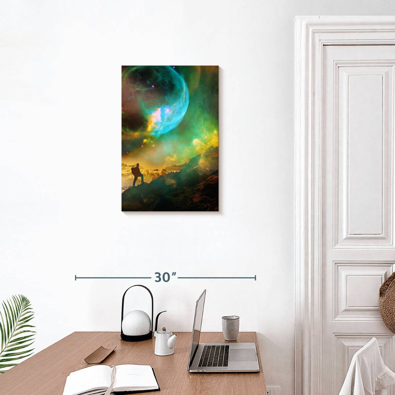 Senne Vibrant Space Hiker, 24" H x 16" W