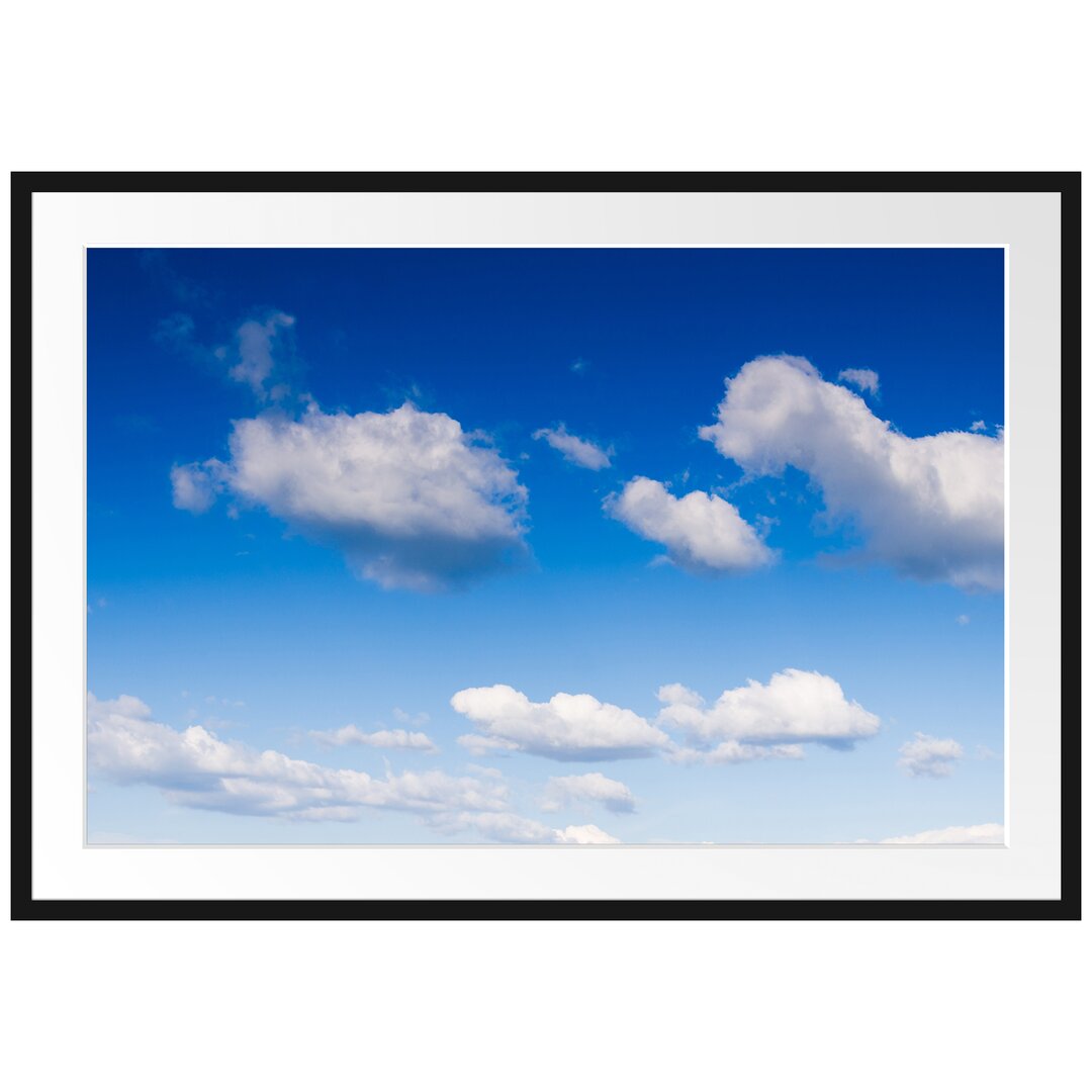 Gerahmtes Poster Wolken am blauen Himmel