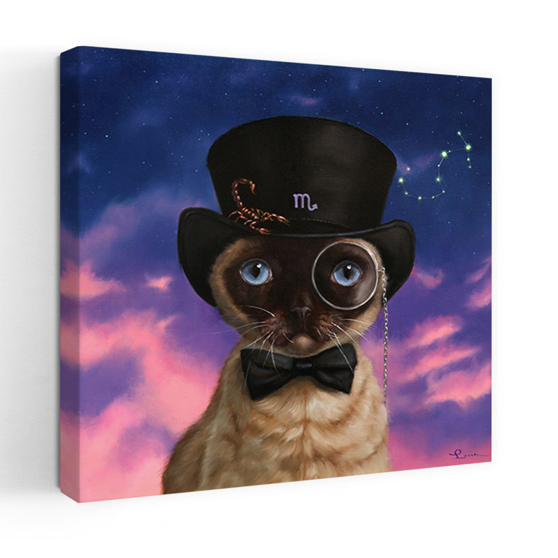 Scorpion, art urbain contemporain de chat, H 18 po x l 18 po
