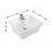 The Renovators Supply Inc. 14.87'' Gloss White Vitreous China Square Bathroom Sink with Overflow