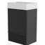 Meuble-lavabo moderne noir mat Matt - armoire autoportante avec lavabo en céramique et structure fonctionnelle et stable-1565995994