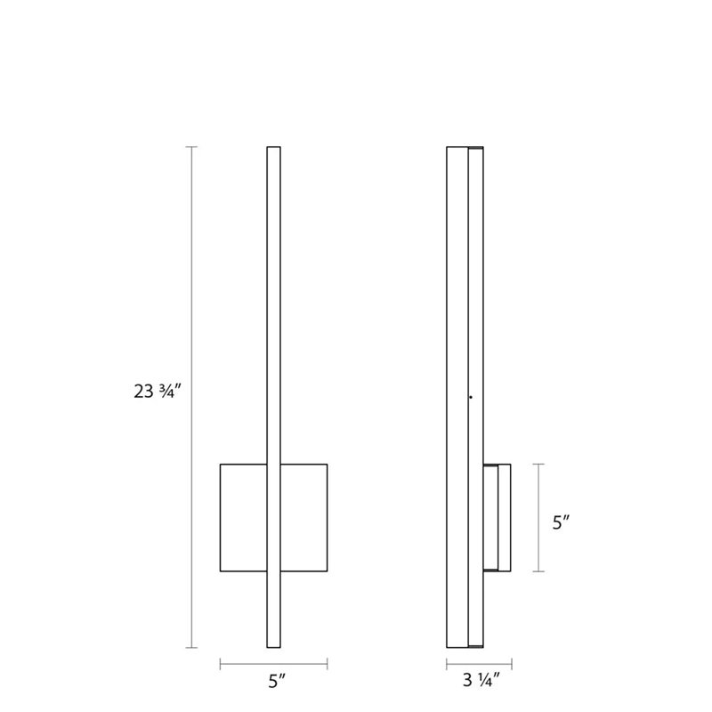 1 - Light LED Bath Bar, Yes, Satin Black