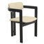 Cowles Modern Vegan Leather Dining Armchair – Solid Wood Legs & Curved Back – Mid-Century Accent Chair for Dining, Desk, or Vanity-1939418440-1896961353