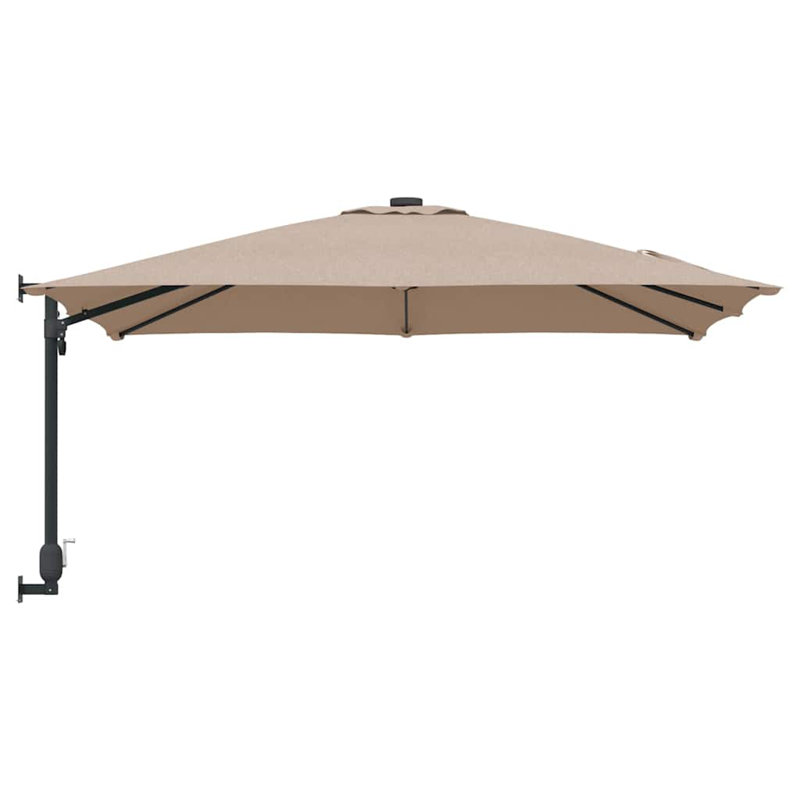 Wall Mount Parasol, Taupe, 160cm H x 247.5cm W x 247.5cm D