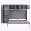 Grand lit escamotable mural avec armoires-555842167