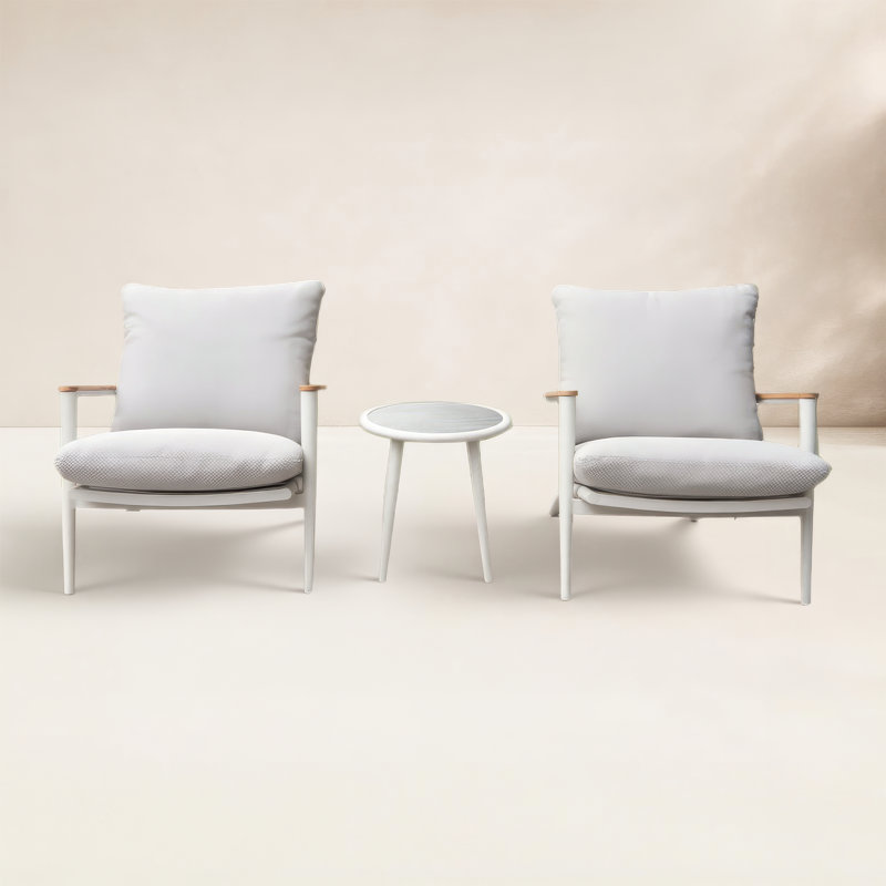 Buffet Hiram Anara Adela - Chêne flottant, Beige / Blanc