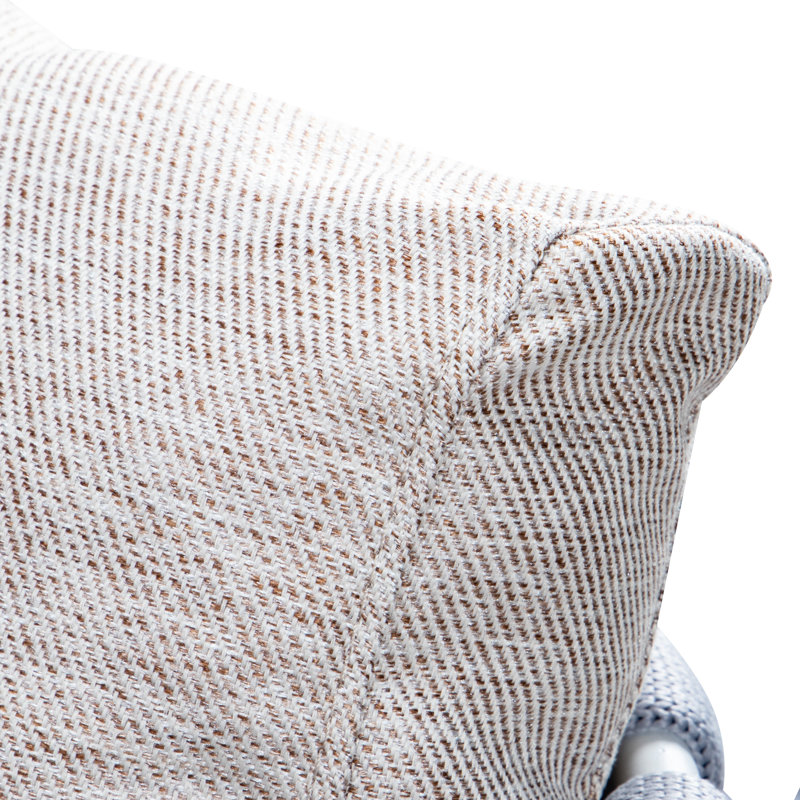 Chaise de patio avec coussins Gavin, Structure gris clair / coussin beige