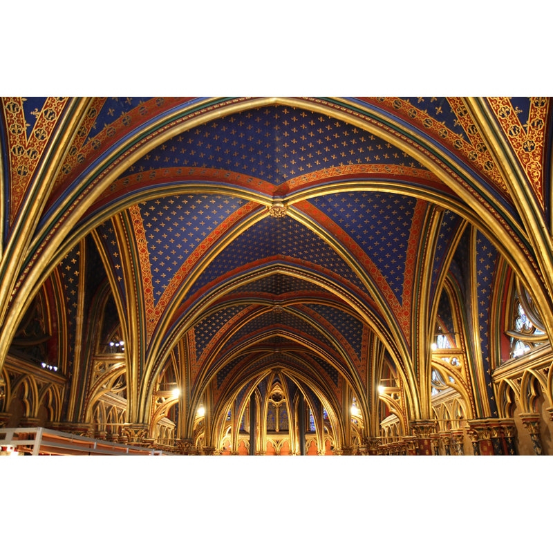 Sainte chapelle de plafond, Paris, H 12 po x l 18 po