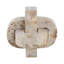 Sculpture raffinée en nœuds de marbre pour la décoration intérieure - Accent décoratif pour bureau, salon ou étagère - Ivoire et brun clair-107086724