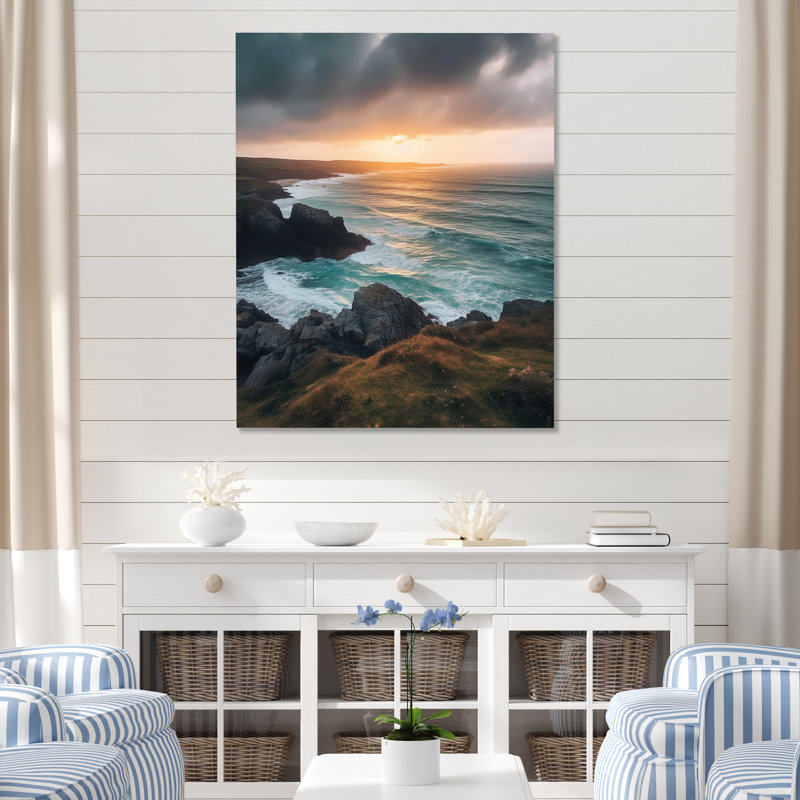 Impression sur toile Seaside Serenity II, H 32 po x l 16 po x P 1 po, Toile tendue