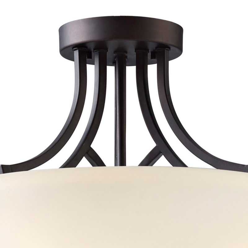 Burgis Glass Semi Flush Mount