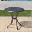 Table d'appoint d'extérieur en fonte d'aluminium durable, parfaite pour le patio et le jardin, finition bronze classique