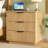 23.2'' W 3-Drawer Fluted Nightstand with Charging Station