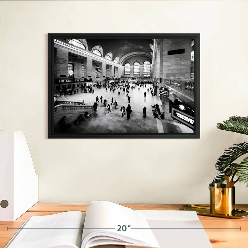 Grand Central Terminal, Floating Frame Black, 13" X 9"