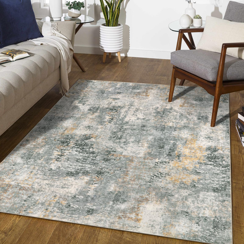 Kayo Modern Abstract Washable Area Rugs for Bedroom Soft Large Accent Carpet for Living Room Home Decor, Rectangle 5' x 7'