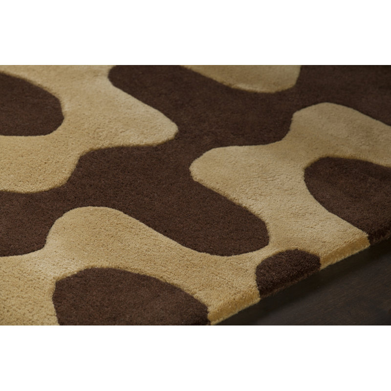 Inhabit Designer Brown/Tan Area Rug, 7'9" x 10'6"