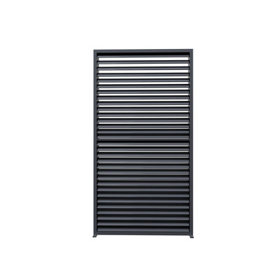Purple Leaf Fixed Aluminum Shutter Wall For Louvred Pergola, Grey