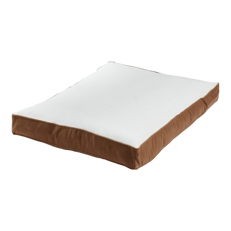 Lit pour chien avec coussin de soutien, Café au lait, Moyen (l 42 po x P 30 po x H 4 po)