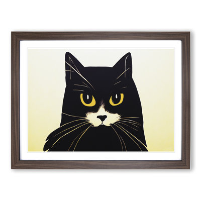 XH1022-6819X Peaceful Cat Abstract - Picture Frame Print