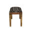 Banc d'appoint rembourré en tissu Eure noir et naturel