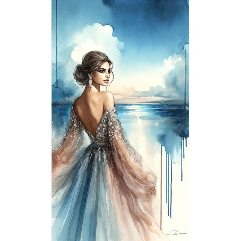 «Glamour Sunset», art mural sur toile tendue, H 36 po x l 24 po x P 1,5 po