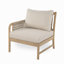 Ensemble de canapé et table basse d'extérieur Casper 7 pièces en bois d'acacia et corde tressée