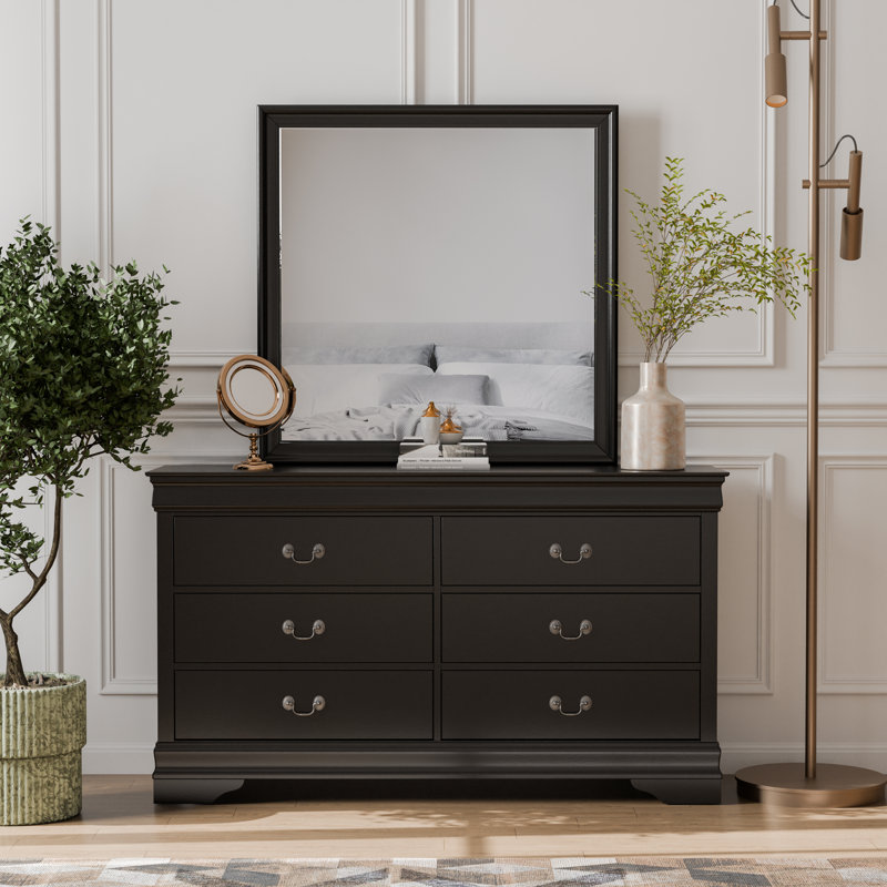 Aberdeen 53.38'' W 6 - Drawer Dresser, Black