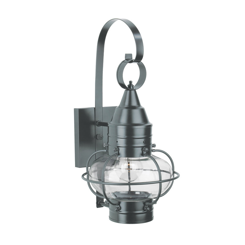 Classic Onion 16'' High 1-Light Outdoor Sconce - Gun Metal, Gray