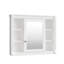 Armoire de rangement murale de salle de bain 35 po x 28 po, armoire à pharmacie, armoire murale moderne avec miroir, armoire à miroir avec 6 tablettes ouvertes (meuble-lavabo non inclus)-1671788240