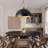 Worthing 1-Light 2-Piece Matte Black Dome Pendant-1739485584